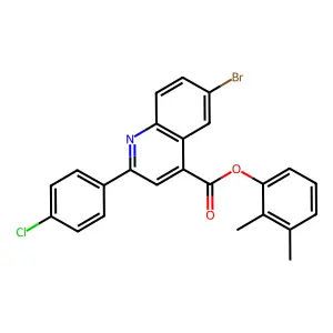 2,3-Dimethylphenyl 6-bromo-2-(4-chlorophenyl)-4-quinolinecarboxylate structure