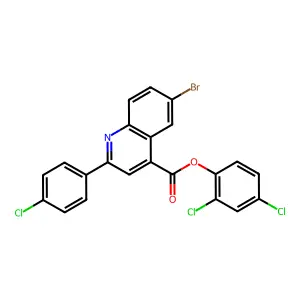 2,4-Dichlorophenyl 6-bromo-2-(4-chlorophenyl)-4-quinolinecarboxylate structure