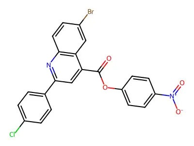 4-Nitrophenyl 6-bromo-2-(4-chlorophenyl)-4-quinolinecarboxylate structure