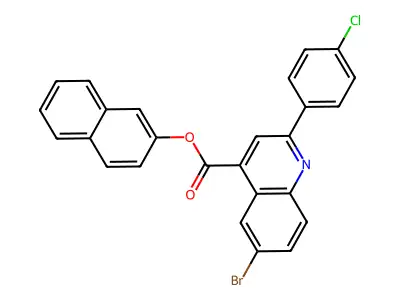 2-Naphthyl 6-bromo-2-(4-chlorophenyl)-4-quinolinecarboxylate structure