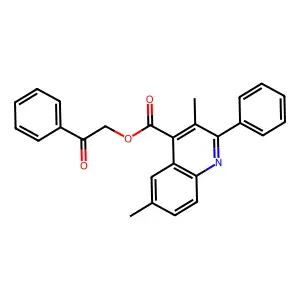 2-Oxo-2-phenylethyl 3,6-dimethyl-2-phenyl-4-quinolinecarboxylate structure