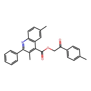 2-(4-Methylphenyl)-2-oxoethyl 3,6-dimethyl-2-phenyl-4-quinolinecarboxylate structure