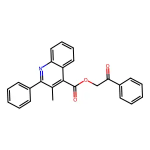 2-Oxo-2-phenylethyl 3-methyl-2-phenyl-4-quinolinecarboxylate structure