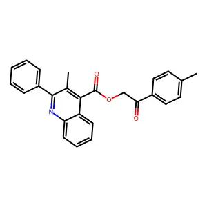 2-(4-Methylphenyl)-2-oxoethyl 3-methyl-2-phenyl-4-quinolinecarboxylate structure