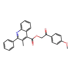 2-(4-Methoxyphenyl)-2-oxoethyl 3-methyl-2-phenyl-4-quinolinecarboxylate structure