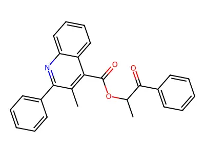 1-Oxo-1-phenylpropan-2-yl 3-methyl-2-phenylquinoline-4-carboxylate structure