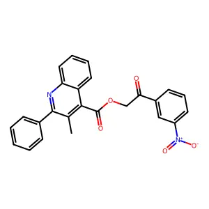 2-(3-Nitrophenyl)-2-oxoethyl 3-methyl-2-phenyl-4-quinolinecarboxylate structure
