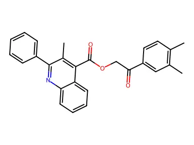 2-(3,4-Dimethylphenyl)-2-oxoethyl 3-methyl-2-phenyl-4-quinolinecarboxylate structure