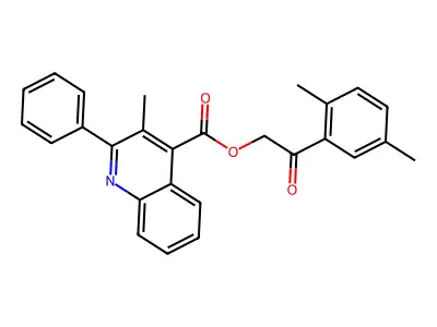 2-(2,5-Dimethylphenyl)-2-oxoethyl 3-methyl-2-phenyl-4-quinolinecarboxylate structure