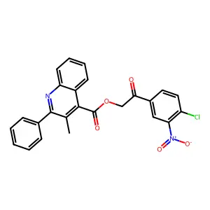 2-(4-Chloro-3-nitrophenyl)-2-oxoethyl 3-methyl-2-phenylquinoline-4-carboxylate structure
