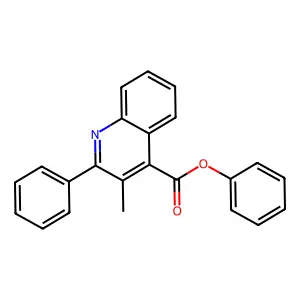 Phenyl 3-methyl-2-phenylquinoline-4-carboxylate structure