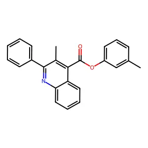 3-Methylphenyl 3-methyl-2-phenyl-4-quinolinecarboxylate structure