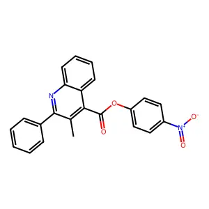 4-Nitrophenyl 3-methyl-2-phenylquinoline-4-carboxylate structure