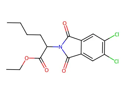 ethyl 2-(5,6-dichloro-1,3-dioxo-1,3-dihydro-2H-isoindol-2-yl)hexanoate structure