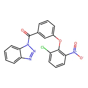 Benzotriazol-1-yl-[3-(2-chloro-6-nitrophenoxy)phenyl]methanone structure