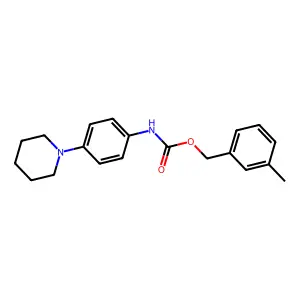 3-Methylbenzyl [4-(piperidin-1-yl)phenyl]carbamate structure