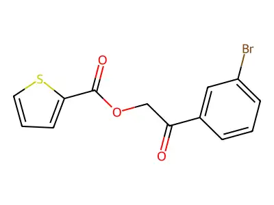 2-(3-Bromophenyl)-2-oxoethyl thiophene-2-carboxylate structure