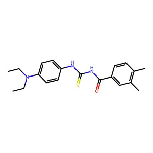 N-[[4-(diethylamino)phenyl]carbamothioyl]-3,4-dimethylbenzamide structure