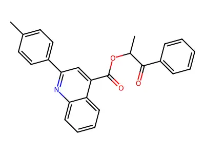 1-Oxo-1-phenylpropan-2-yl 2-(4-methylphenyl)quinoline-4-carboxylate structure