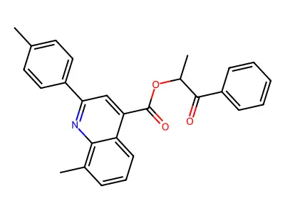 1-Methyl-2-oxo-2-phenylethyl 8-methyl-2-(4-methylphenyl)-4-quinolinecarboxylate structure