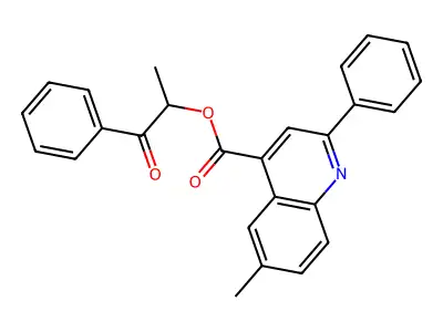 1-Methyl-2-oxo-2-phenylethyl 6-methyl-2-phenyl-4-quinolinecarboxylate structure