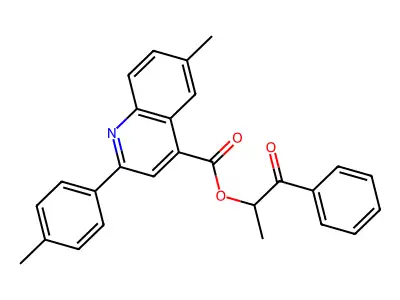 1-Methyl-2-oxo-2-phenylethyl 6-methyl-2-(4-methylphenyl)-4-quinolinecarboxylate structure