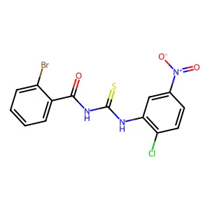 2-Bromo-N-[[(2-chloro-5-nitrophenyl)amino]thioxomethyl]benzamide structure