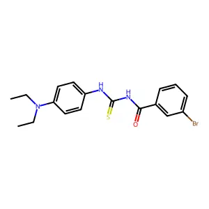 3-bromo-N-[[4-(diethylamino)phenyl]carbamothioyl]benzamide structure