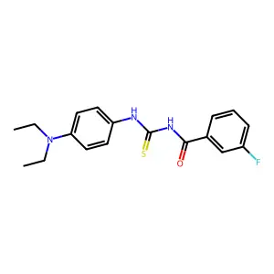 N-{[4-(diethylamino)phenyl]carbamothioyl}-3-fluorobenzamide structure