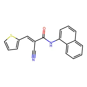 (Z)-2-Cyano-N-naphthalen-1-yl-3-thiophen-2-ylprop-2-enamide structure