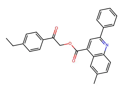 2-(4-Ethylphenyl)-2-oxoethyl 6-methyl-2-phenyl-4-quinolinecarboxylate structure