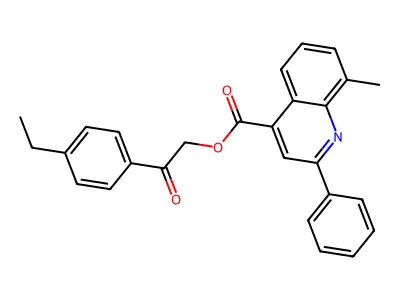 2-(4-Ethylphenyl)-2-oxoethyl 8-methyl-2-phenyl-4-quinolinecarboxylate structure