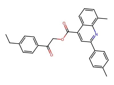 2-(4-Ethylphenyl)-2-oxoethyl 8-methyl-2-(4-methylphenyl)-4-quinolinecarboxylate structure