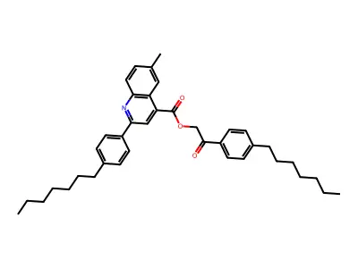2-(4-Heptylphenyl)-2-oxoethyl 2-(4-heptylphenyl)-6-methylquinoline-4-carboxylate structure