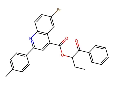 1-Benzoylpropyl 6-bromo-2-(4-methylphenyl)-4-quinolinecarboxylate structure