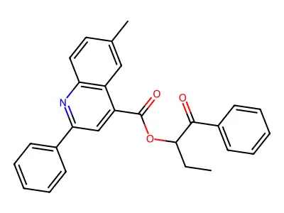 1-Benzoylpropyl 6-methyl-2-phenyl-4-quinolinecarboxylate structure