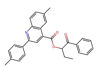 1-Benzoylpropyl 6-methyl-2-(4-methylphenyl)-4-quinolinecarboxylate structure