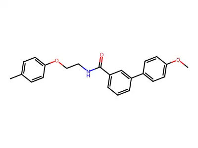 3-(4-methoxyphenyl)-N-[2-(4-methylphenoxy)ethyl]benzamide structure