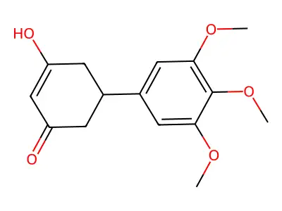 5-(3,4,5-Trimethoxyphenyl)cyclohexane-1,3-dione structure