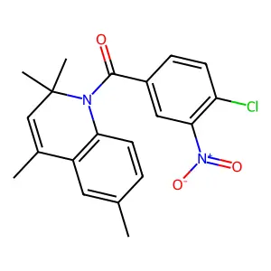 (4-chloro-3-nitrophenyl)(2,2,4,6-tetramethylquinolin-1(2H)-yl)methanone structure