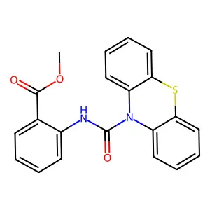 methyl 2-[(10H-phenothiazin-10-ylcarbonyl)amino]benzoate structure