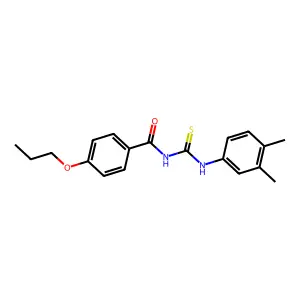 N-[(3,4-dimethylphenyl)carbamothioyl]-4-propoxybenzamide structure