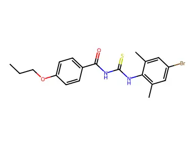 N-[(4-bromo-2,6-dimethylphenyl)carbamothioyl]-4-propoxybenzamide structure