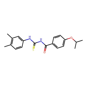 N-[(3,4-dimethylphenyl)carbamothioyl]-4-propan-2-yloxybenzamide structure