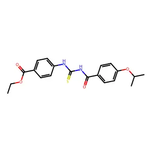 Ethyl 4-[({[4-(propan-2-yloxy)phenyl]carbonyl}carbamothioyl)amino]benzoate structure