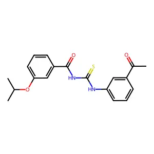 N-[(3-acetylphenyl)carbamothioyl]-3-propan-2-yloxybenzamide structure
