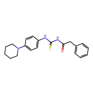 2-phenyl-N-((4-(piperidin-1-yl)phenyl)carbamothioyl)acetamide structure