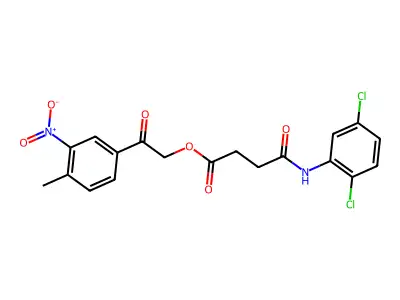 [2-(4-Methyl-3-nitrophenyl)-2-oxoethyl] 4-(2,5-dichloroanilino)-4-oxobutanoate structure