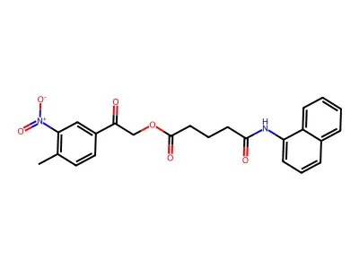 2-(4-Methyl-3-nitrophenyl)-2-oxoethyl 5-(naphthalen-1-ylamino)-5-oxopentanoate structure