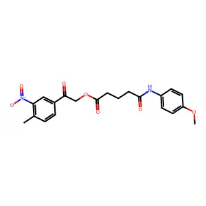 [2-(4-Methyl-3-nitrophenyl)-2-oxoethyl] 5-(4-methoxyanilino)-5-oxopentanoate structure